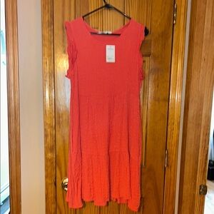 Sonoma Coral Sleeveless Mini Dress